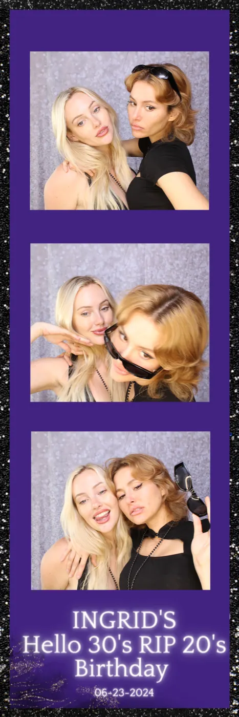 Friends in a DSLR photo booth print